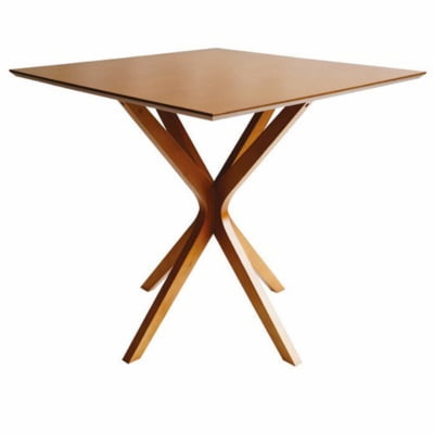 Mesa quadrada de madeira maciça para decoração contemporânea
