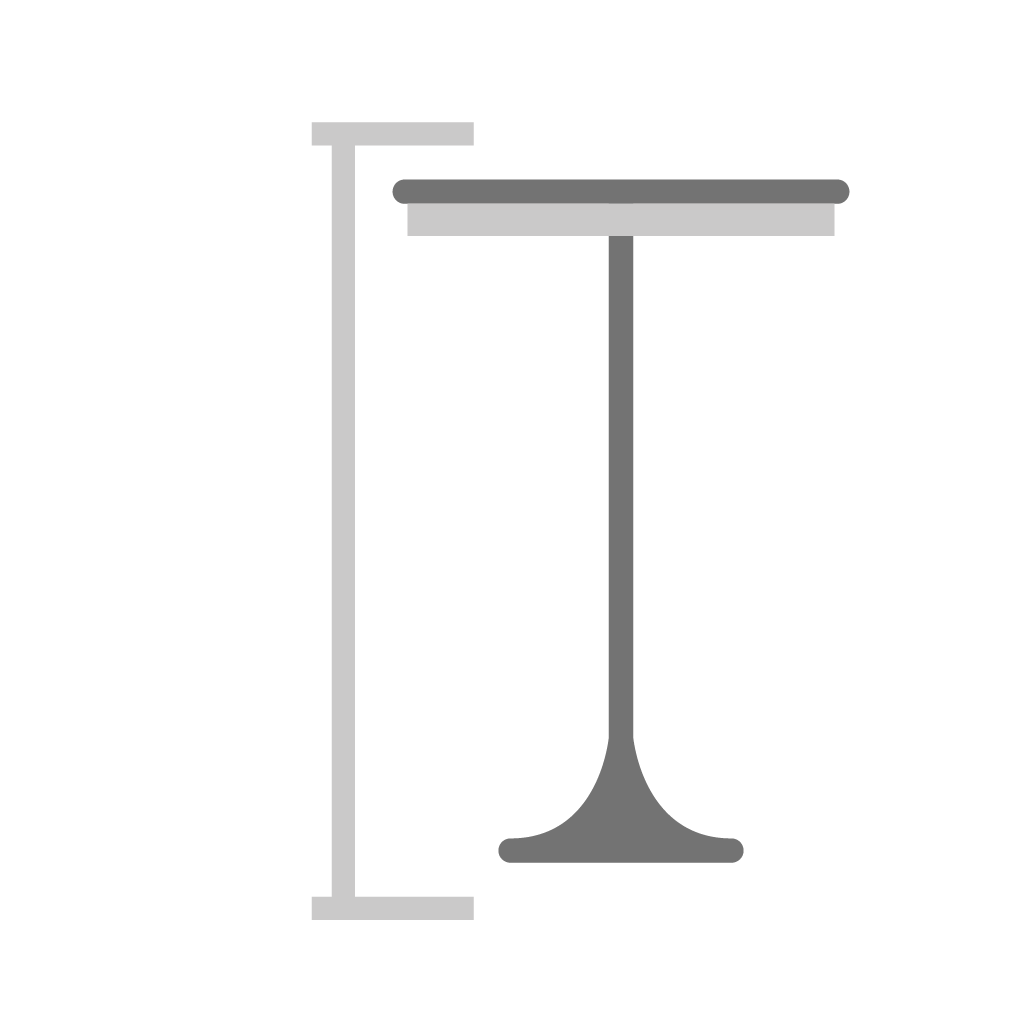 Altura da mesa - bistrôs